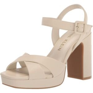 Anne Klein Women's Zena Heeled Sandal Size 7.5,‎ Off-White - New